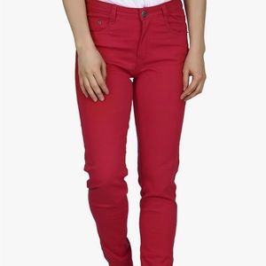 Red Skinny Jeggings